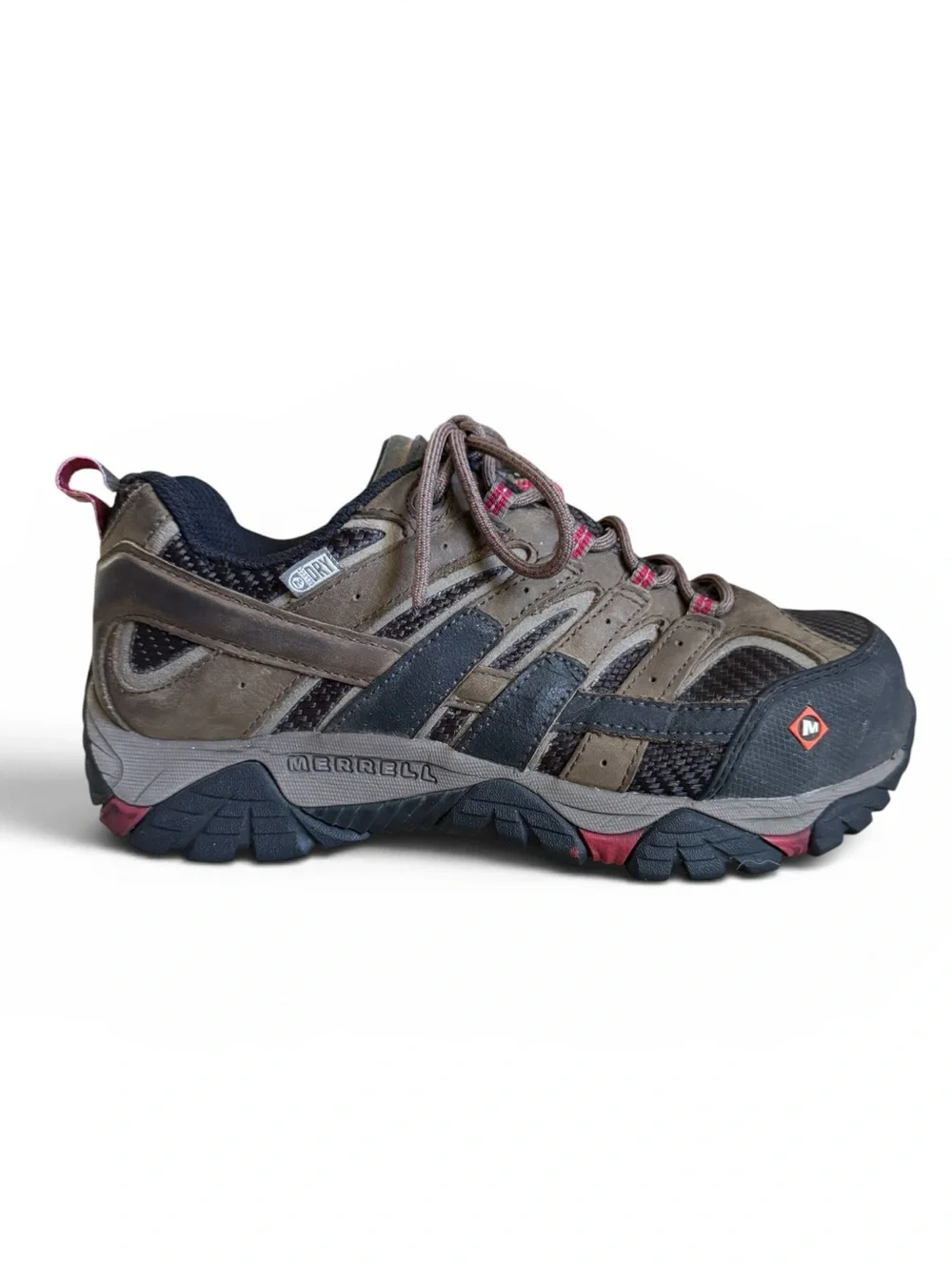 Merrell Moab 2 Vent Waterproof Composite Toe Work Shoes Brown Women’s 7.5 - Picture 1 of 13